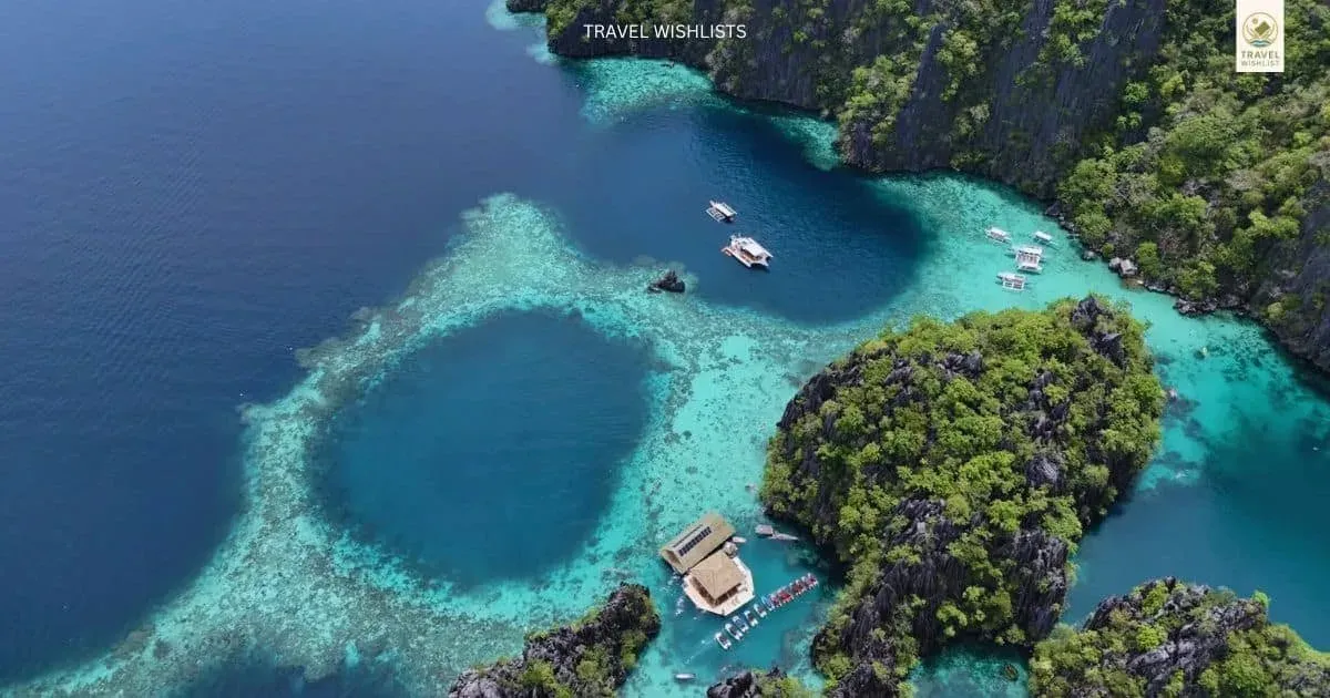 Coron Palawan lagoon and limestone cliffs, ideal for digital nomads seeking private-island trips.