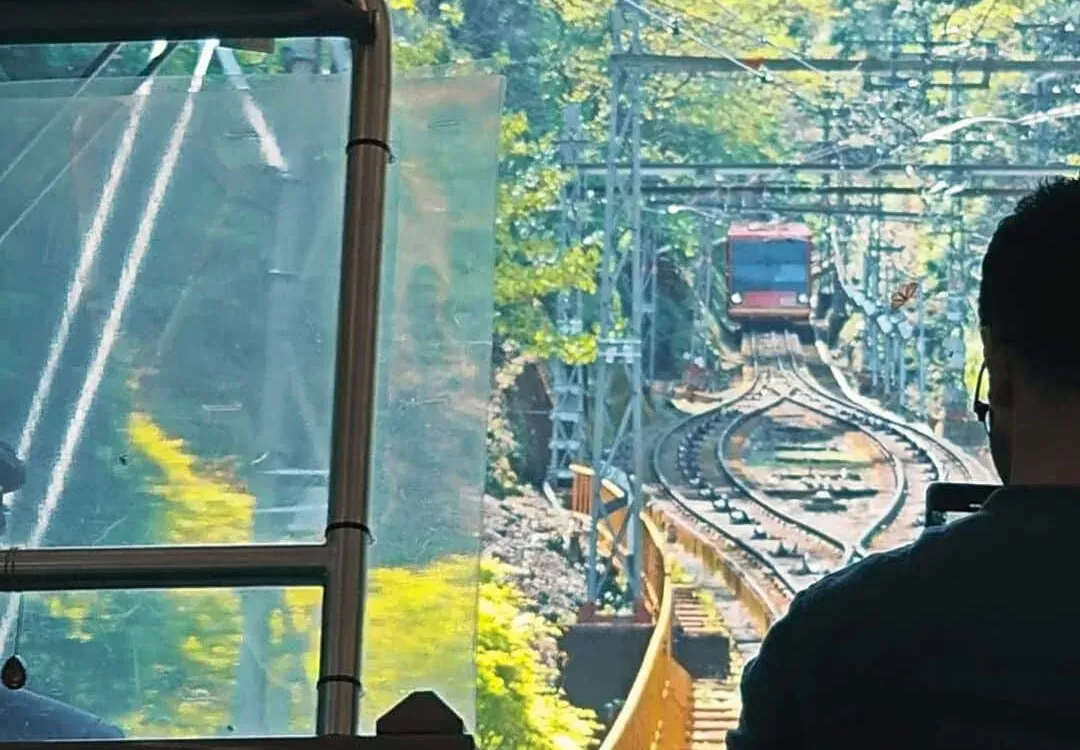 the train climbed to Mount koya