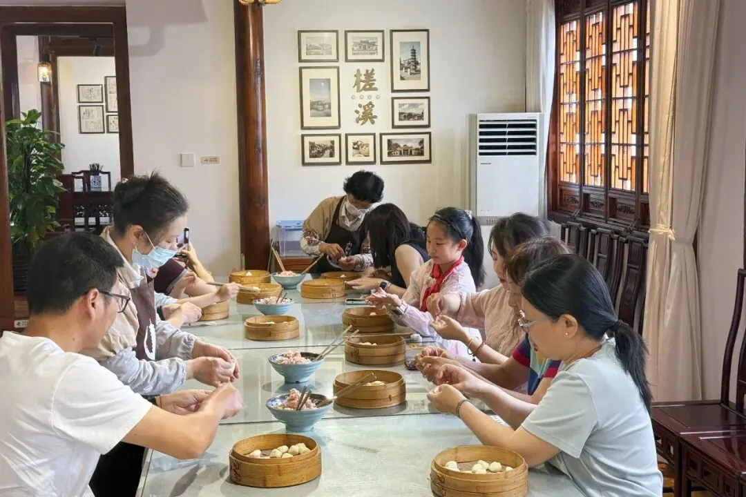 Making Nanxiang xiaolongbao in Shanghai