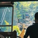 the train climbed to Mount koya
