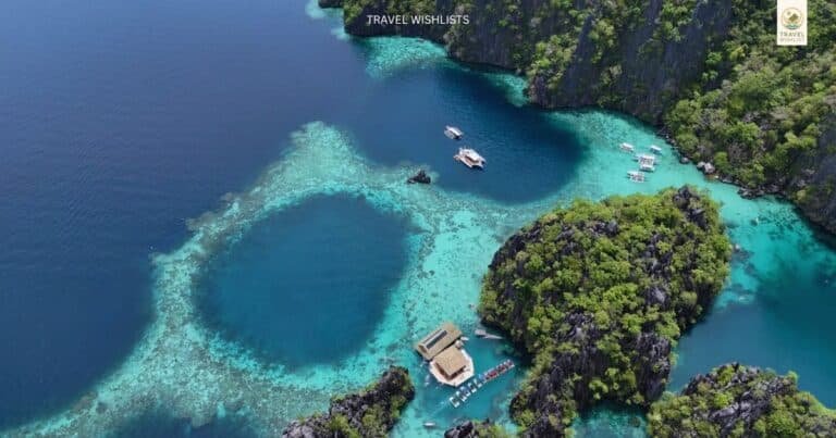 Coron Palawan lagoon and limestone cliffs, ideal for digital nomads seeking private-island trips.