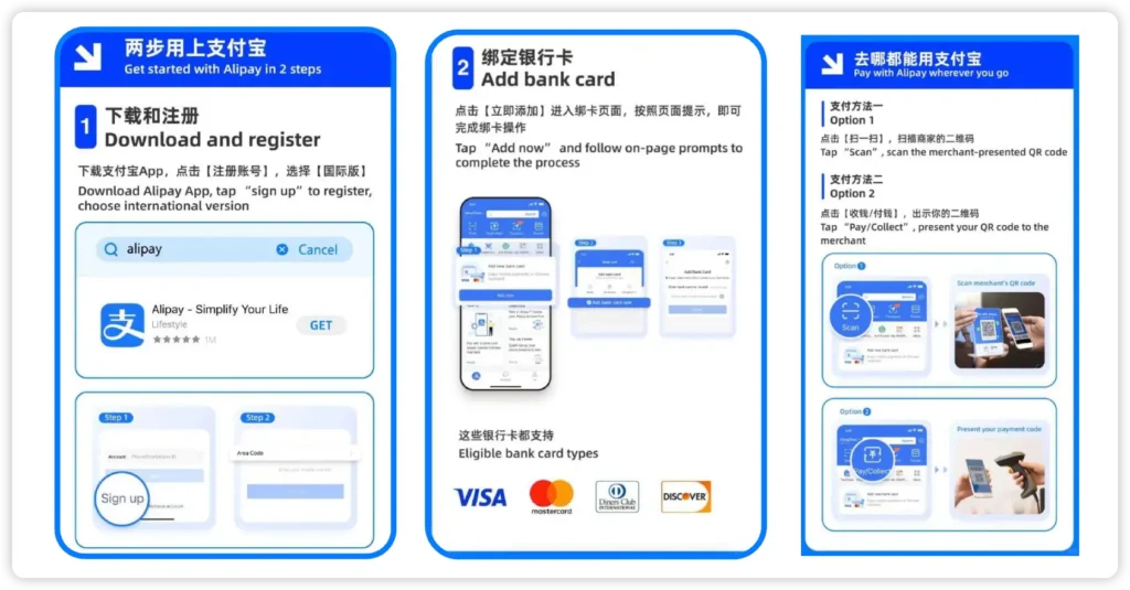 Alipay set-up tutorial, china digital payments